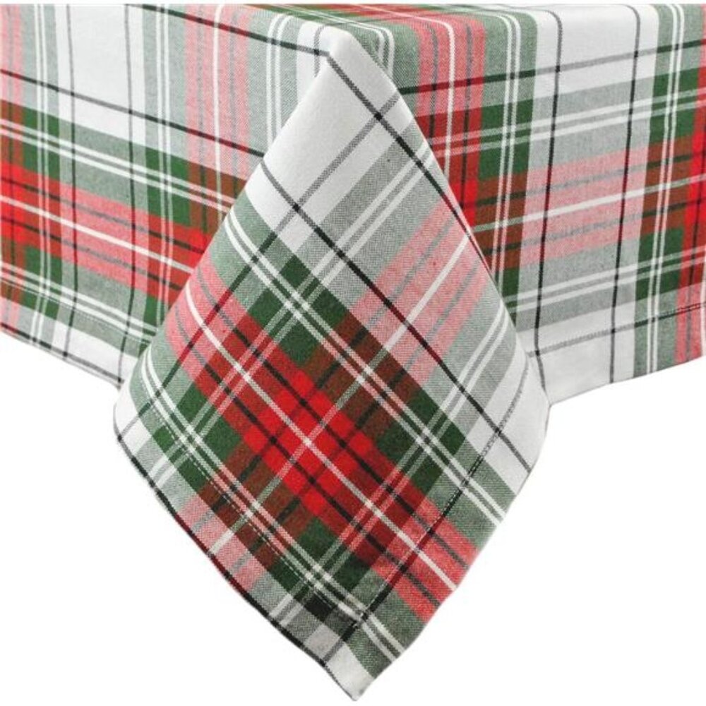 DII Tartan Plaid Collection Holiday Dining Table & Kitchen Décor, Rectangle